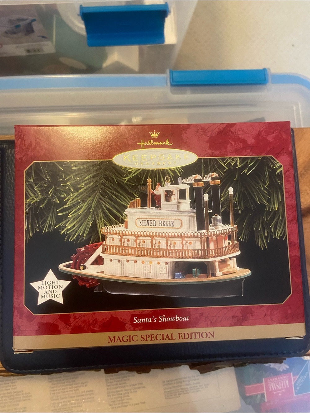Hallmark 1997 Santa’s Showboat Keepsake Silver Belle Paddleboat Ornament